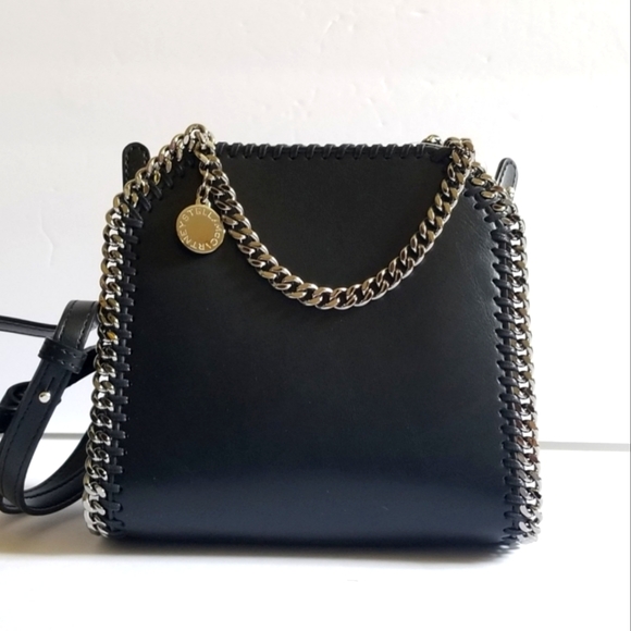Stella McCartney Handbags - Stella McCartney Falabella Small Crossbody Bag Black Silver